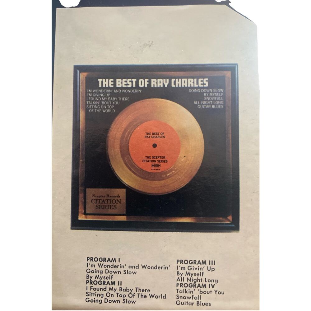 Ray Charles – The Best of Ray Charles 8-Track Tape Scepter Records